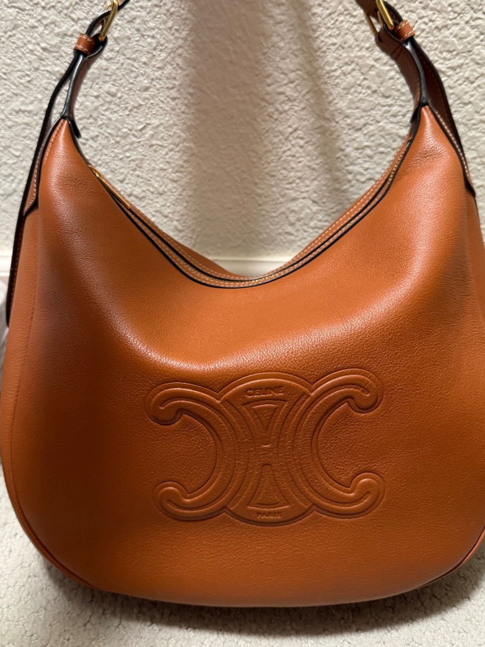 Celine tan medium heloise bag